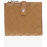 Portofele Woven Leather Bifold Wallet Femei