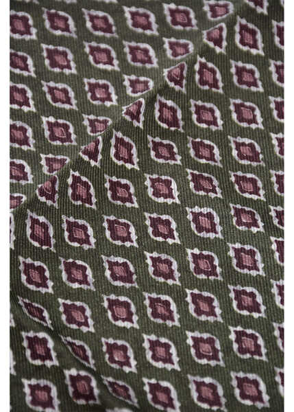 Esarfe CORNELIANI Geometric Patterned Silk Pocket Square Green Barbati (BM 18371923) 2