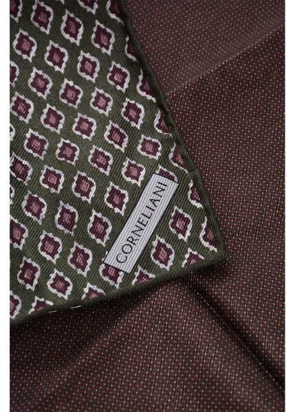 Esarfe CORNELIANI Geometric Patterned Silk Pocket Square Green Barbati (BM 18371923) 3