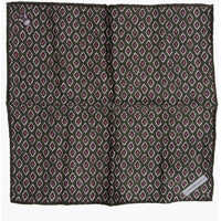Esarfe Geometric Patterned Silk Pocket Square Barbati