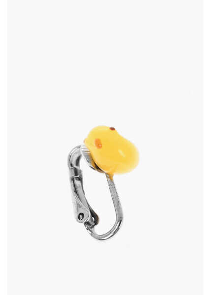 Cercei DSQUARED2 Single Clip-On Earring With Resin Detail Yellow Barbati (BM 18371929) 2