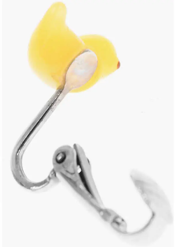 Cercei DSQUARED2 Single Clip-On Earring With Resin Detail Yellow Barbati (BM 18371929) 3