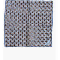 Esarfe Geometric Patterned Silk Pocket Square Barbati