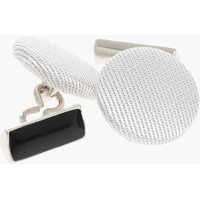 Butoni pentru Barbati - Butoni CORNELIANI Silk Covered Brass Cufflinks White Barbati (BM 18371950) - B-mall.ro