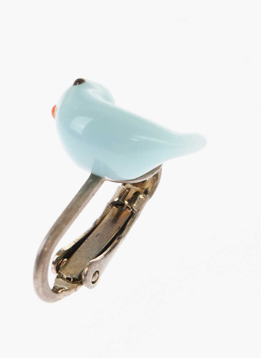 Cercei DSQUARED2 Single Clip-On Earring With Resin Detail Light Blue Barbati (BM 18371962) 2