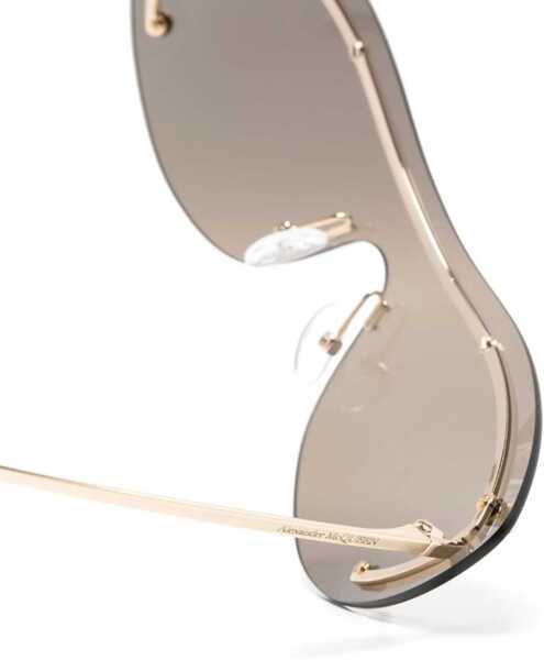 Ochelari de soare Alexander McQueen Full-Lense Sunglasses With Studded Detail Black Femei (BM 18371965) 3