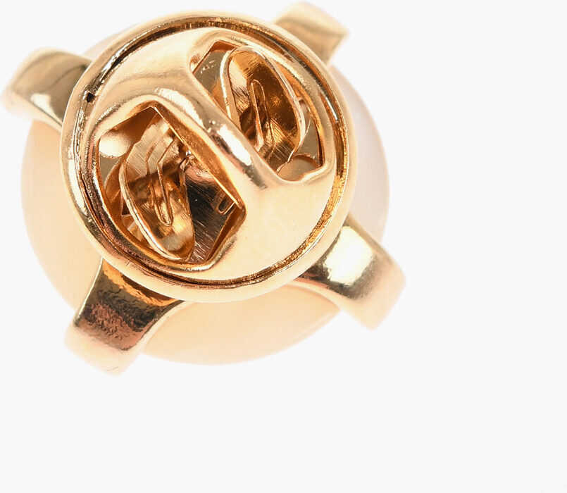 Bijuterii DSQUARED2 Metal Pin With Resin Detail And Central Crystal White Barbati (BM 18371971) 2