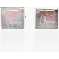 Butoni Brass Cufflinks With Mother Of Pearl Detail Barbati