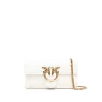 Accesorii 'Love One Wallet' White Crossbody Bag With Love Birds Detail In Smooth Leather Woman Femei