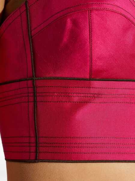 Sutiene Tory Burch Tory Burch Silk Bra Top Purple Femei (BM 18372546) 5