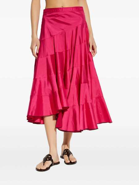 Fuste Tory Burch Tory Burch Silk Flared Midi Skirt Purple Femei (BM 18372549) 3