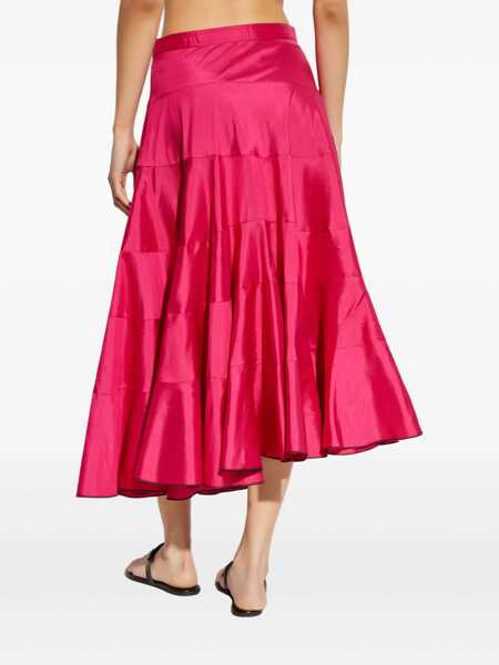 Fuste Tory Burch Tory Burch Silk Flared Midi Skirt Purple Femei (BM 18372549) 4