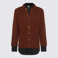 Pulovere Moschino Brown Wool Knitwear Barbati