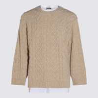 Pulovere Moschino Beige Wool Knitwear Barbati