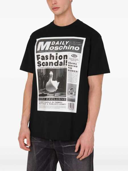 Topuri Moschino Moschino T-Shirts And Polos Black Barbati (BM 18372894) 3