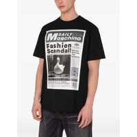 Imbracaminte Moschino pentru Barbati - Tricouri Polo Moschino Moschino Black Cotton T-Shirt Black Barbati (BM 18372897) - B-mall.ro