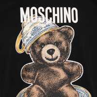 Imbracaminte Moschino pentru Barbati - Tricouri Polo Moschino Moschino Black Cotton T-Shirt Black Barbati (BM 18372927) - B-mall.ro