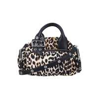 Genti de umar Ganni Leopard Mini Polochon Bag Femei