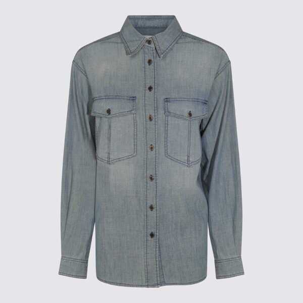 Camasi Isabel Marant Isabel Marant toile Blue Cotton Ovelia-Ga Shirt BLUE Femei (BM 18372993) 1