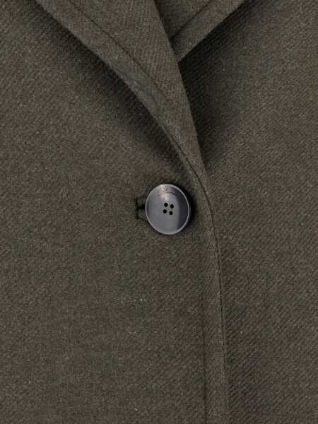 Paltoane Blumarine Green Coat With Classic Lapels And Removable Collar In Wool Blend Woman GREEN Femei (BM 18373038) 3