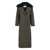 Blumarine Green Coat With Classic Lapels And Removable Collar In Wool Blend Woman GREEN