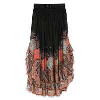 Fuste Zimmermann Rhiannon Printed Silk Skirt Femei