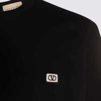 Tricouri Polo Valentino Garavani pentru Barbati - Tricouri Polo Valentino Garavani Valentino Garavani Black Cotton T-Shirt Black Barbati (BM 18373689) - B-mall.ro