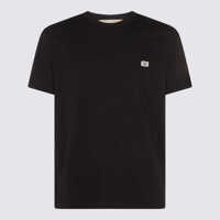 Tricouri Polo Valentino Garavani Black Cotton T-Shirt Barbati