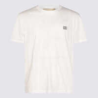 Tricouri Polo Valentino Garavani White Cotton T-Shirt Barbati