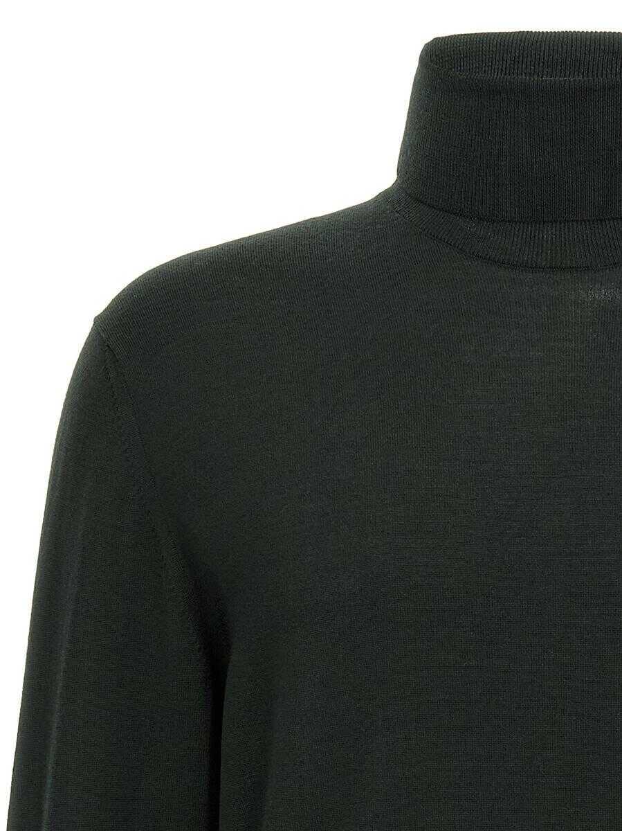 Pulovere Zanone Zanone Wool Turtleneck Sweater GREEN Barbati (BM 18373746) 3