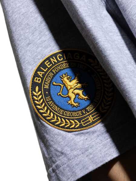 Topuri Balenciaga Balenciaga T-Shirts And Polos GREY Barbati (BM 18373965) 5