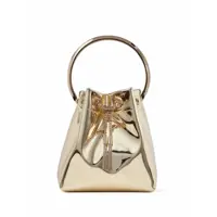 Genti de mana Jimmy Choo Metallic Leather Bucket Femei