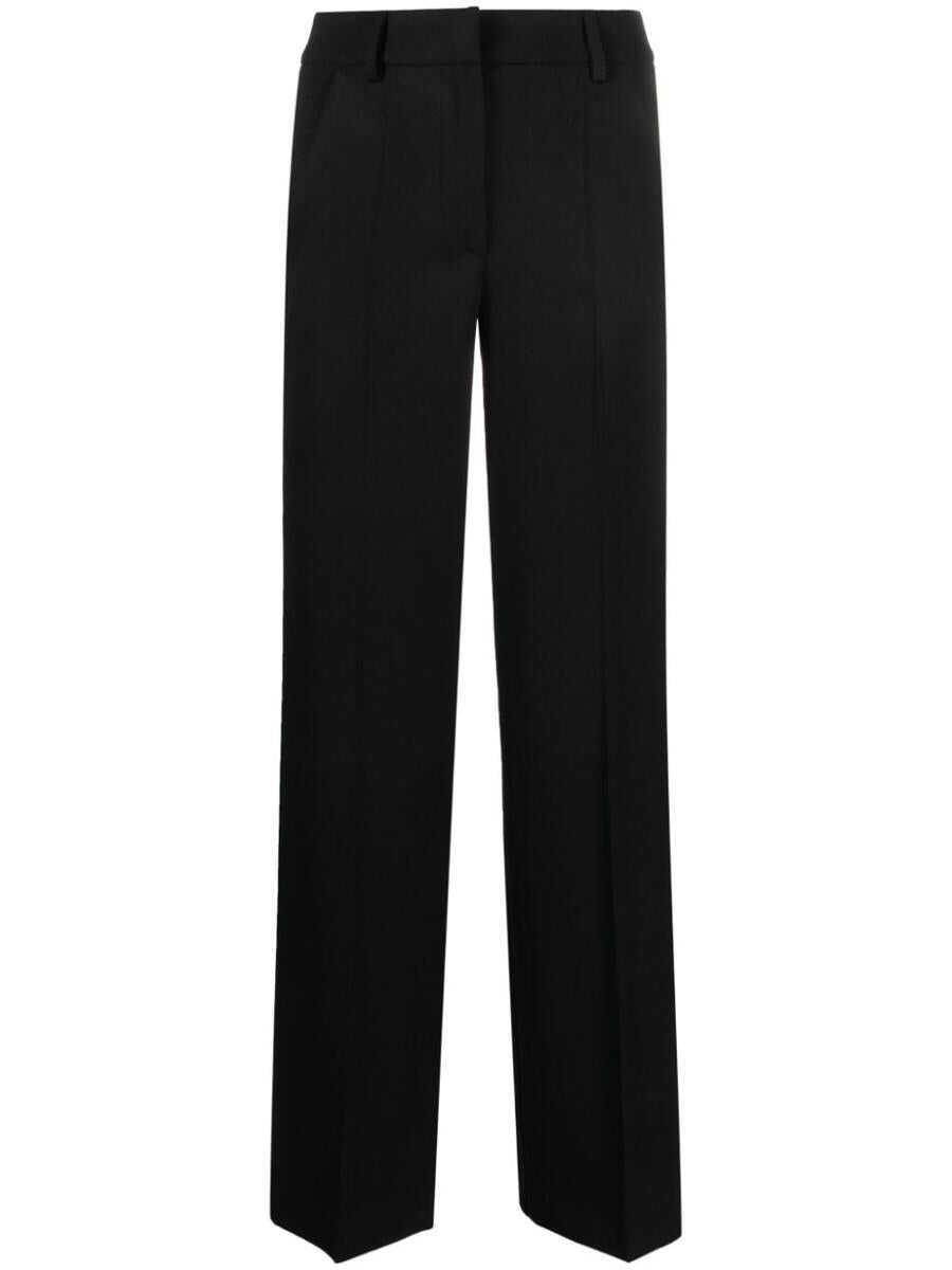Pantaloni casual P.A.R.O.S.H. P.A.R.O.S.H. Liliuxy Tailored Tuxedo Trousers Black Femei (BM 18374556) 1
