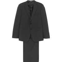 Costume Grey Single-Breasted Suit With Notched Revers In Wool Blend Man Barbati