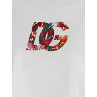 Tricouri Dolce & Gabbana Dama - Tricouri Dolce & Gabbana Dolce & Gabbana Floral Logo T-Shirt WHITE Femei (BM 18374640) - B-mall.ro