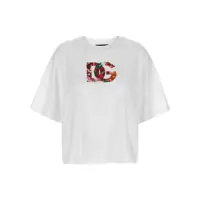 Tricouri Dolce & Gabbana Floral Logo T-Shirt Femei