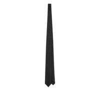 Cravate Black Tie With Tie Closure On The Rear And All-Over Logo Embroidery In Silk Man Barbati