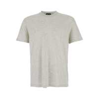 Tricouri Grey Crewneck T-Shirt In Cotton Blend Woman Barbati