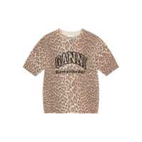 Tricouri Ganni Logo Wool T-Shirt Femei