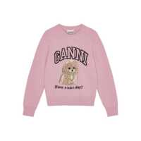 Pulovere Ganni Poodle Wool Crewneck Sweater Femei