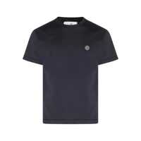 Tricouri Stone Island Dark Blue Cotton T-Shirt Barbati