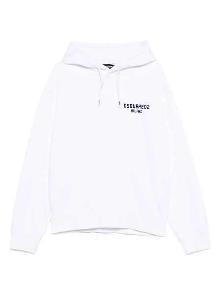 Bluze de trening DSQUARED2 DSQUARED2 Just Right Hoodie With Print BIANCO E BLU NAVY Barbati (BM 18376002) 1