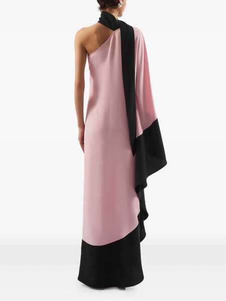 Esarfe TALLER MARMO Olympia Pink One-Shoulder Long Dress With Scarf In Viscose Blend Woman PINK Femei (BM 18376290) 3