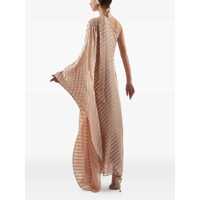 Esarfe TALLER MARMO Dama - Esarfe TALLER MARMO Petra Pink One-Shoulder Long Dress With Scarf Detail In Silk Blend Woman PINK Femei (BM 18376296) - B-mall.ro