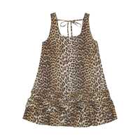 Rochii Ganni 'Leopard Cotton Poplin Mini' Dress Femei