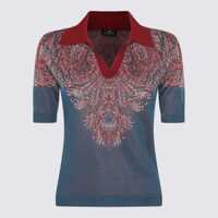 Tricouri Polo Etro T-Shirt E Polo Aubergine Mix Femei