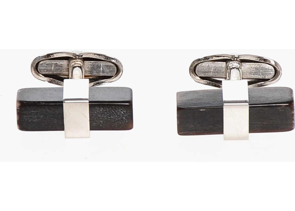 Butoni CORNELIANI Brass Cufflinks With Horn Detail Brown Barbati (BM 18376621) 1