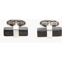 Butoni Brass Cufflinks With Horn Detail Barbati