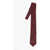 CORNELIANI Herringbone Patterned Silk Tie Burgundy