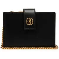 Portofele Leather Emblem Accordion Wallet With Chain Femei